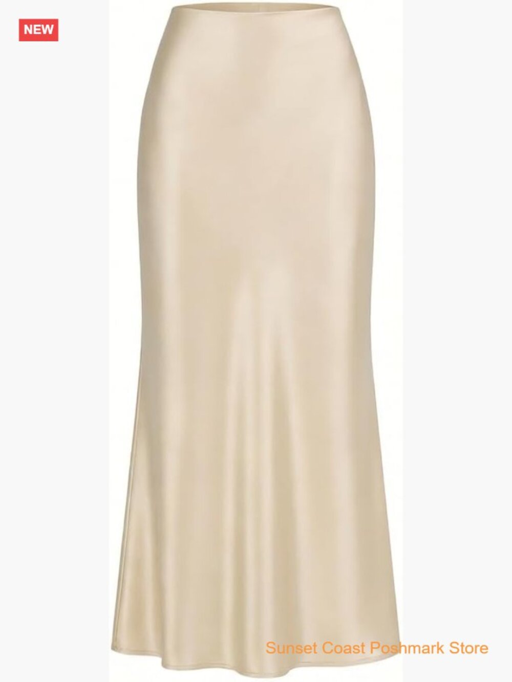 Satin Maxi Skirt High Waisted Flowy A Line Silk Long Skirt for Women